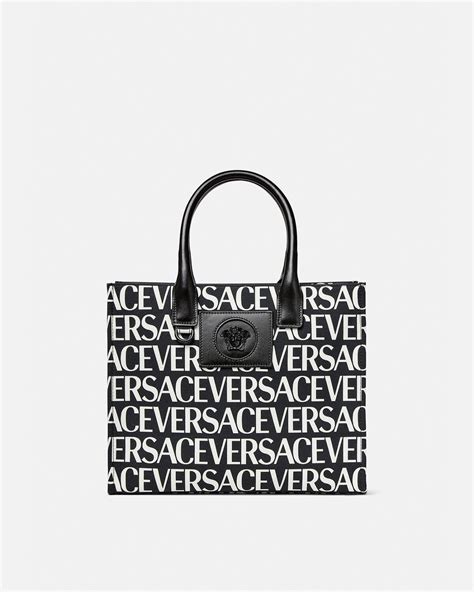 versace patent leather tote|Versace clear tote bag.